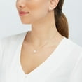 thumbnail image 4 of Freshwater Cultured Pearl Earrings with Diamond Accents in 14k Yellow Gold, 4 of 5
