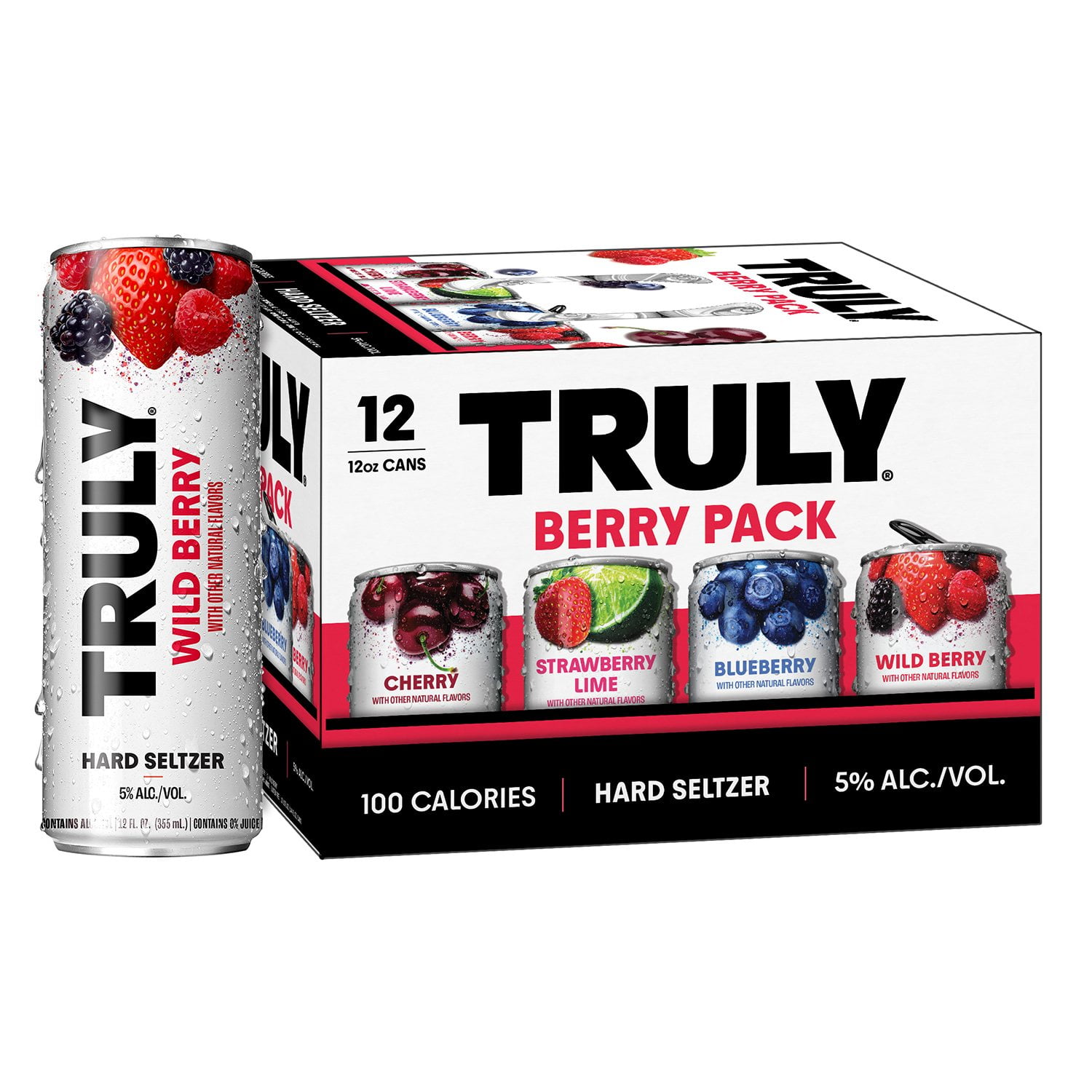 TRULY ハードセルツァー アルコール8% 12缶入り Truly Berry Hard Seltzer Variety Pack, 12 fl. oz. can, 12 pk