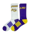 thumbnail image 2 of LSU Tigers Adult 2-Pack Crew Socks, 2 of 3