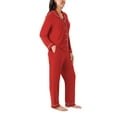 thumbnail image 2 of DreamMark Women's 2-Piece Notch Collar Pajama Set, 2 of 8