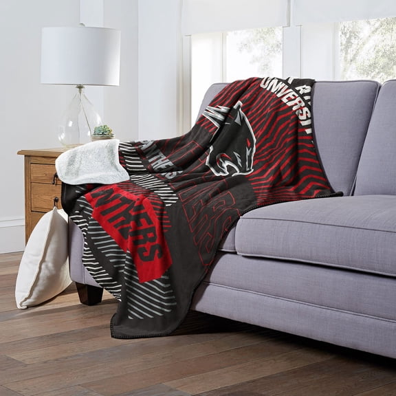 Officially Licensed NCAA Cloud Throw Blanket with Sherpa Back, 60" x 70"
