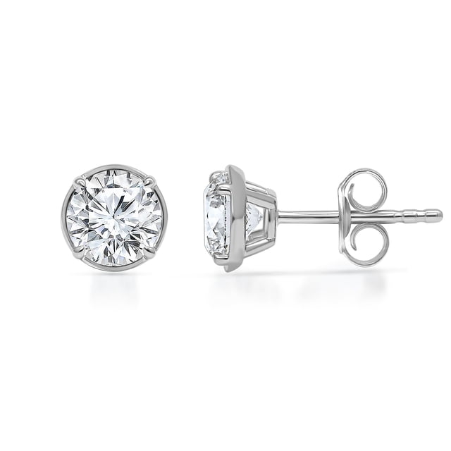 Lab Created Fancy Cut Diamond Stud Earrings in 14K Gold