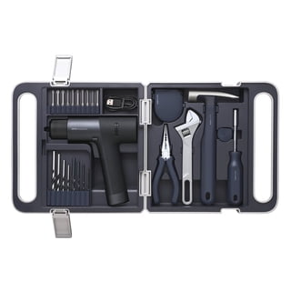 HOTO Cordless Brushless Drill Tool Set with LED Display, Variable Speed Drill & Home Repair Kit