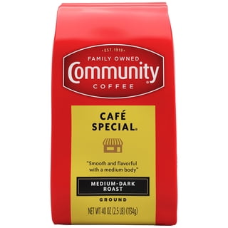 Community Coffee Medium-Dark Roasted Ground Coffee, Café Special, 40 oz.