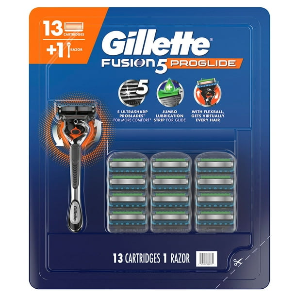 Gillette Fusion ProGlide 13カートリッジ付き剃刀✖️3 Gillette Fusion5 ProGlide Men's Razor, 1 Handle + 13 Cartridges