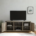 thumbnail image 3 of 58" Farmhouse Barn Door TV Stand, Grey Wash, 3 of 9