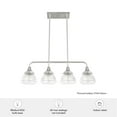 thumbnail image 5 of Hunter Cypress Grove with Clear Holophane Glass 4 Light Chandelier Ceiling Light Fixture, 5 of 10