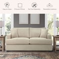 thumbnail image 2 of Cole & Rye Kye Polyester Sofa With Two Accent Pillows, Mink, 2 of 10