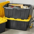 thumbnail image 4 of Member's Mark 27 Gallon Heavy-Duty Black and Yellow Storage Tote, 20.6" D x 30.6" W x 14.3" H, 1 pack or 4 pack, 4 of 7