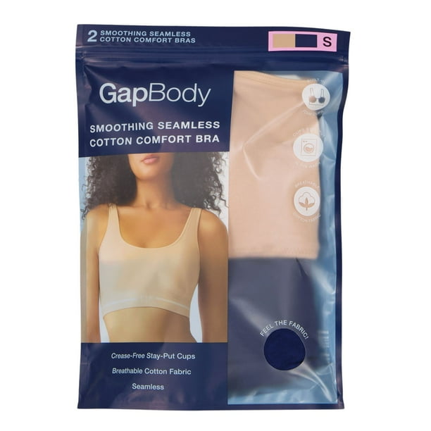 GapBody Women's 2-Pack Seamless Cotton Comfort Sports Bra