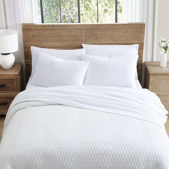 Tahari Home 4-Piece Solid Brushed Microfiber Sheet Set, Twin/TwinXL