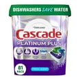 thumbnail image 1 of Cascade Platinum Plus ActionPacs Dishwasher Detergent Pacs, Fresh Scent, 81 ct., 1 of 10