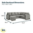 thumbnail image 2 of Serta Ellington Sectional Sleeper Sofa, 2 of 10