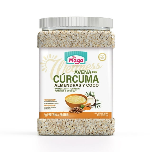 Maga Wellness Oatmeal with Turmeric, Coconut & Almonds, 30 oz.