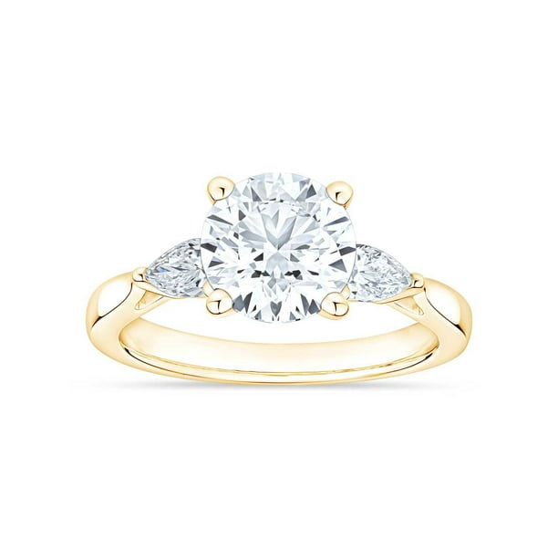 『GANG×gal RING SV』 Lab Created Diamond Three Stone Ring in 18K Gold, 2.37 C.T.W.T.