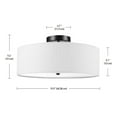 thumbnail image 7 of Globe Electric Kyle 2-Light Dark Bronze Flush Mount with LED Bulbs, 7 of 7