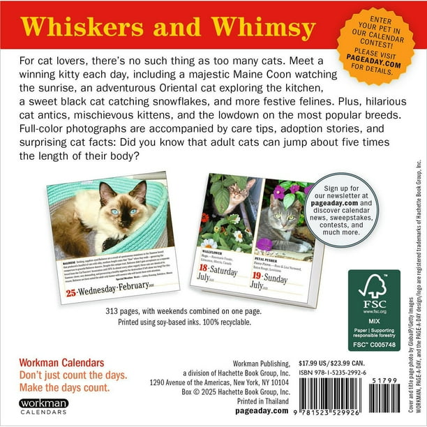 Cats Page-A-Day 365 2026 Calendar