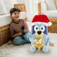 thumbnail image 4 of Bluey 28" Holiday Plush with Santa Hat, 4 of 6