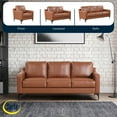 thumbnail image 3 of Serta Fleming Faux Leather Sofa, 3 of 6