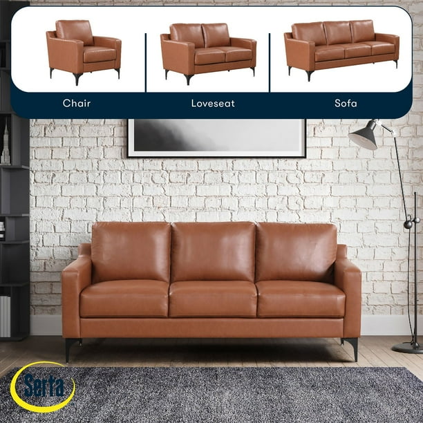 Serta Fleming Faux Leather Sofa - Samsclub.com