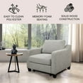 thumbnail image 2 of Marley Stain-Resistant Fabric Chair With Pullout Bed, 2 of 9