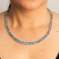 thumbnail image 6 of Graduated Gemstone Tennis Necklace in Sterling Silver, 6 of 9