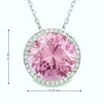 thumbnail image 4 of Lab Created Round Gemstone and 0.12 Diamond Halo in Serling Silver, 4 of 6