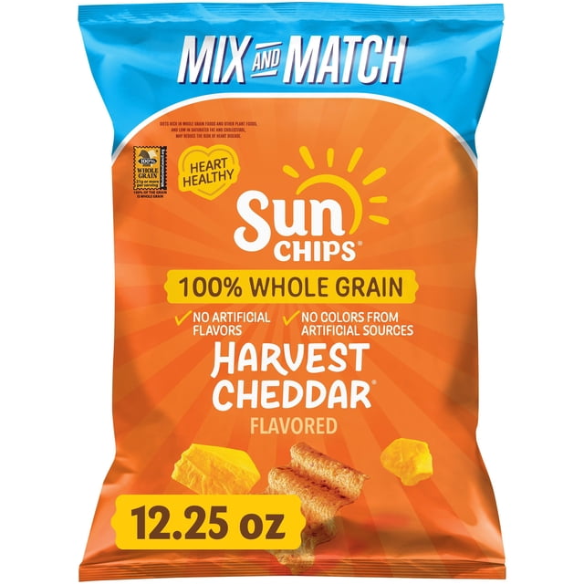 SunChips Whole Grain Harvest Cheddar Chips, 12.25 oz.