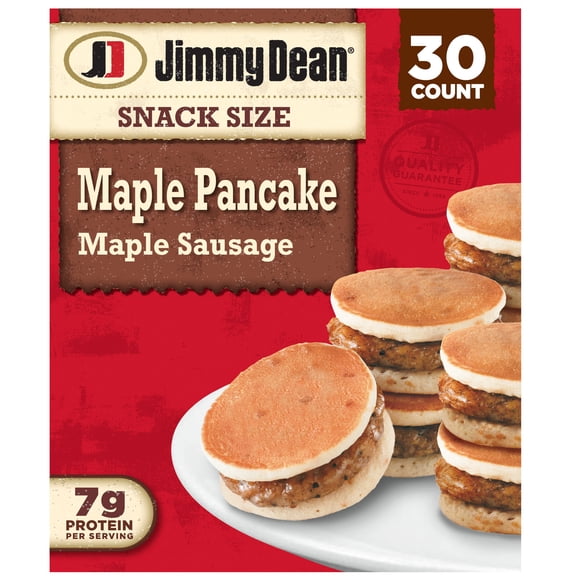 Jimmy Dean Snack Size Maple Sausage Pancake Sandwiches, Frozen, 30 ct.