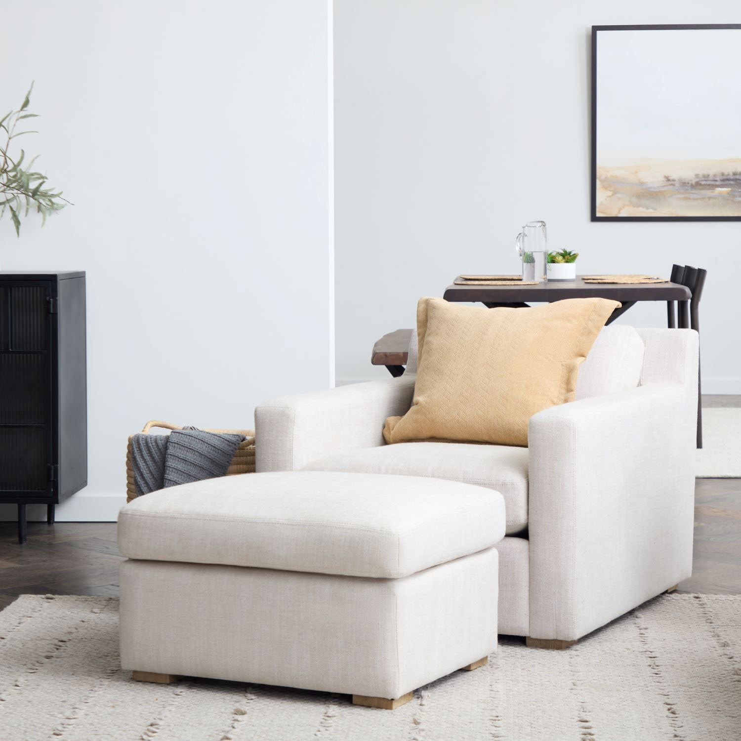 Newfield Upholstered Ottoman for Sloped Arm Collection - Samsclub.com