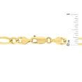 thumbnail image 3 of Solid Figaro Link Chain Bracelet in 14K Gold, 3 of 4