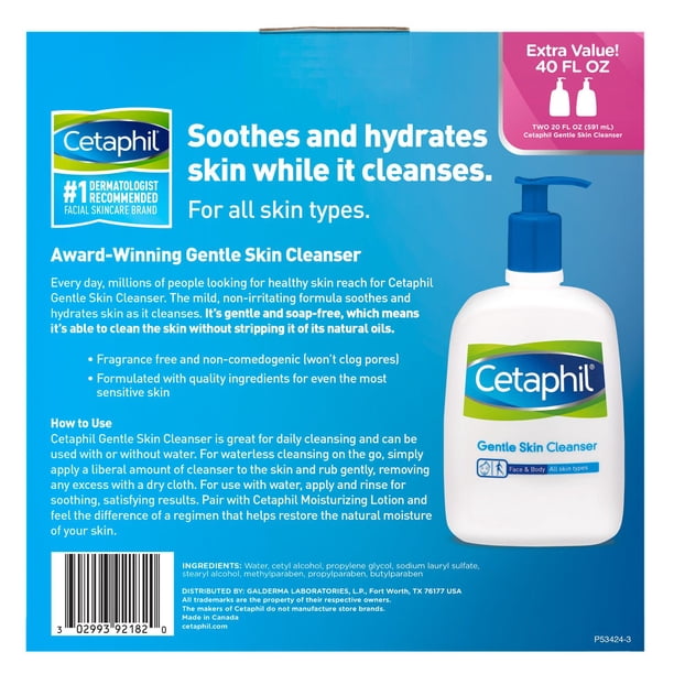 Cetaphil Gentle Skin Cleanser 20 fl. oz., 2 pk. - Samsclub.com