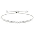 thumbnail image 1 of Sterling Silver and 0.25 CT. T.W. Diamond Tennis Style Bolo Bracelet, 1 of 5
