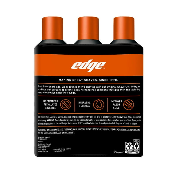 Edge Sensitive Skin Shaving Gel for Men, 9.5 oz., 3 pk. - Samsclub.com