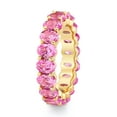 thumbnail image 3 of Oval Cut Lab Created Pink Sapphire Eternity Band in 14K Yellow Gold, 3 of 6
