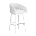 thumbnail image 2 of HH2 Home Upholstered Barrel Back Wood Adjustable Height Swivel Bar Stool, 2 of 19