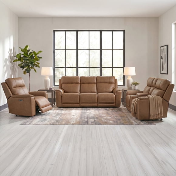 Society Den Walker Sofa, Loveseat & Recliner Living Room Set