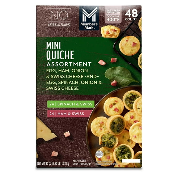 Member's Mark Mini Quiche Assortment, Frozen, 48 ct.