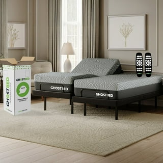 GhostBed DuoCoil 13" Medium Plush Hybrid Mattress and Adjustable Base Set