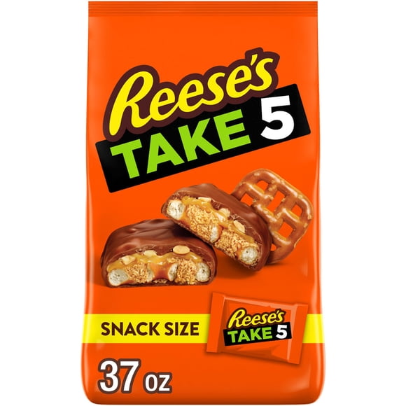 REESE'S TAKE 5 Chocolate Candy, Snack Size Bag, 37 oz.