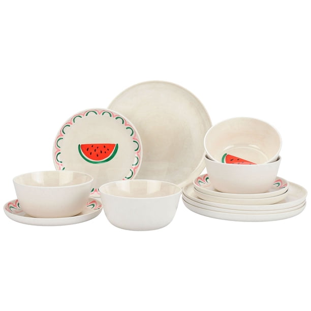 Member's Mark 12-Piece Bamboo Melamine Dinnerware Set - Samsclub.com