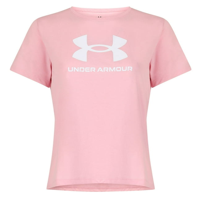Under Armour Girls Big Logo Short Sleeve Tee