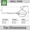 thumbnail image 8 of Hunter 44" Lilliput Ceiling Fan with Light Kit and Pull Chain, 8 of 14