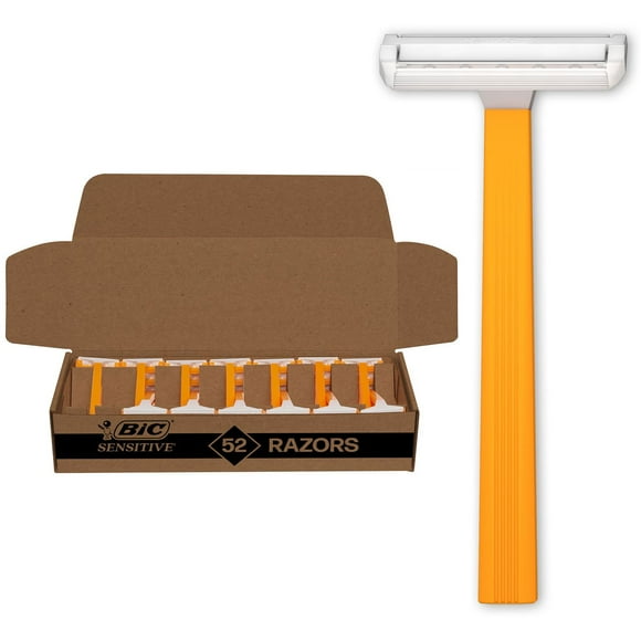 BIC Sensitive Men's Disposable Razor, Single Blade, 52 ct.
