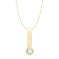 thumbnail image 1 of 0.14 CT. T.W. Round Cut Diamond Bezel Stick Pendant Necklace in 14K Gold, 1 of 3