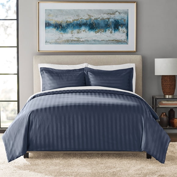 Member's Mark 700-Thread-Count Striped Egyptian Cotton Duvet Cover Set, Assorted Sizes