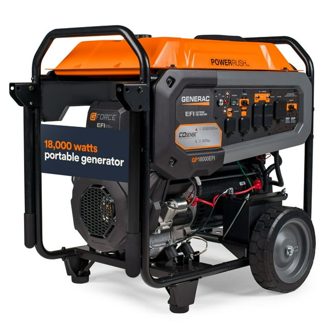 Generac 8917 GP18000EFI 18,000-Watt Gas-Powered Electric-Start Portable Generator