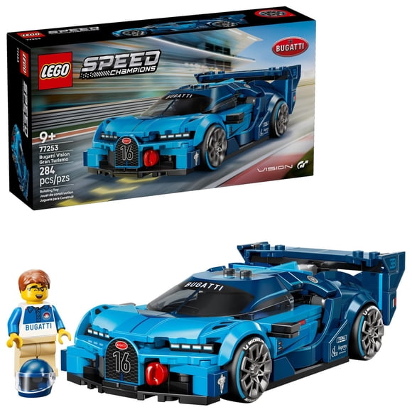 LEGO Speed Champions Bugatti Vision Gran Turismo Hyper Sports Car Building Set, 284 pc.