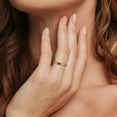 thumbnail image 6 of Emerald Cut Garnet Link Ring in 14K Gold, 6 of 8