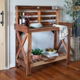 thumbnail image 4 of Backyard Discovery 47" Acacia Wood Garden Potting Bench & Serving Bar w/ Shelf, 4 of 9